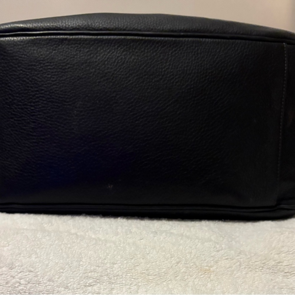 Coach Black Pebbled Leather Shoulder Bag with Silver Hardware - Picture 6 of 7